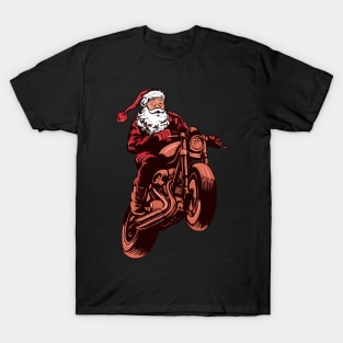 santa riding cafe racer T-Shirt